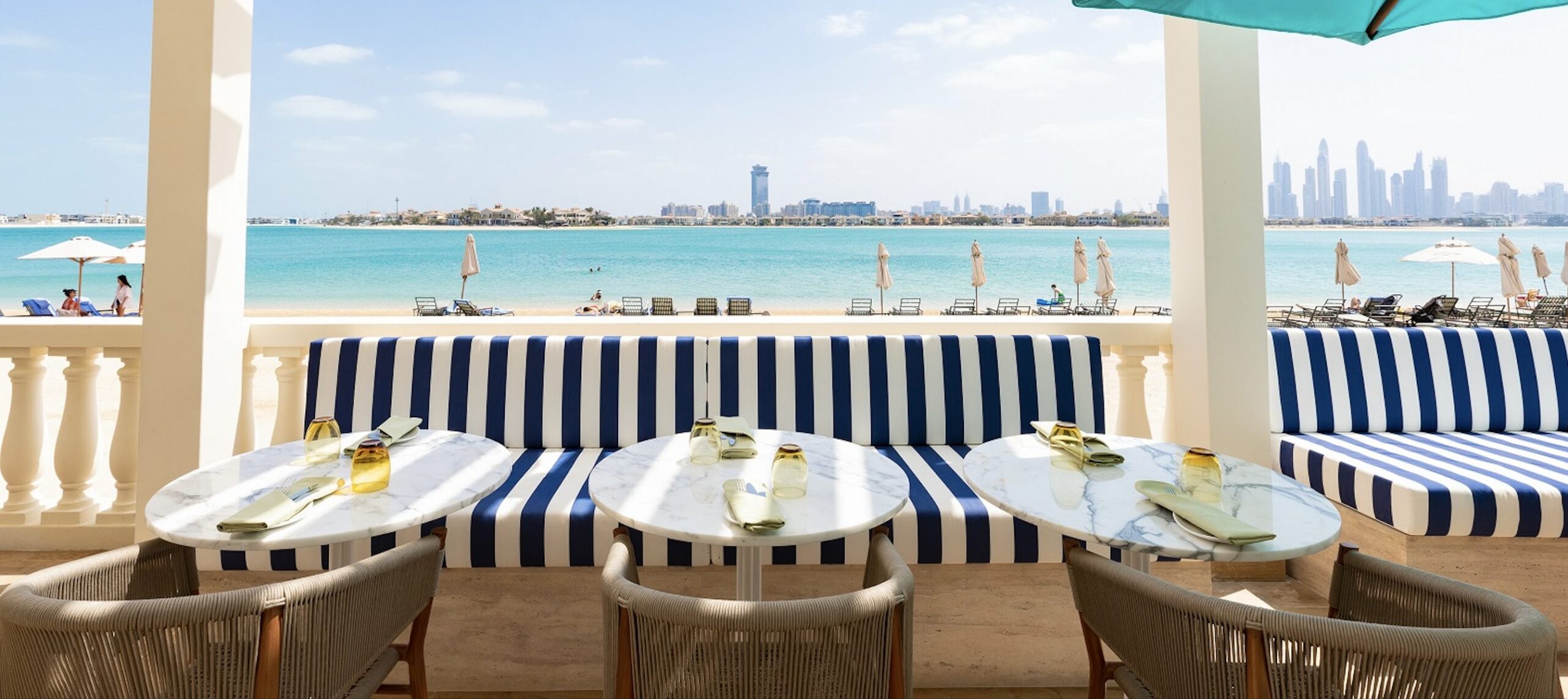 A new beachside restaurant has landed on Palm Jumeirah