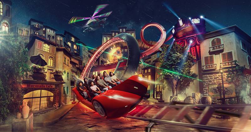 Ferrari World Abu Dhabi opens the world’s first sideways drop rollercoaster