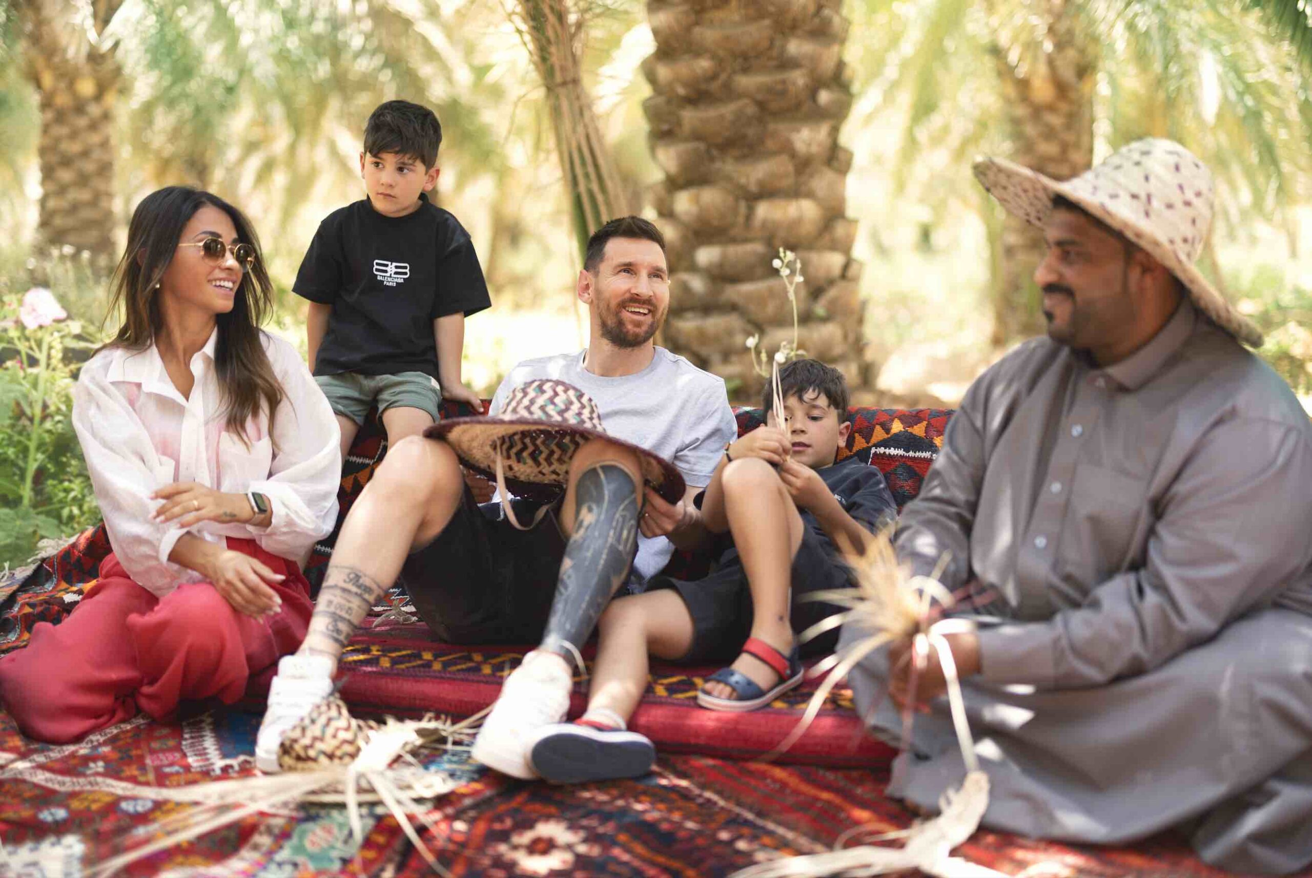 Footballer Lionel Messi takes a family holiday in Saudi Arabia